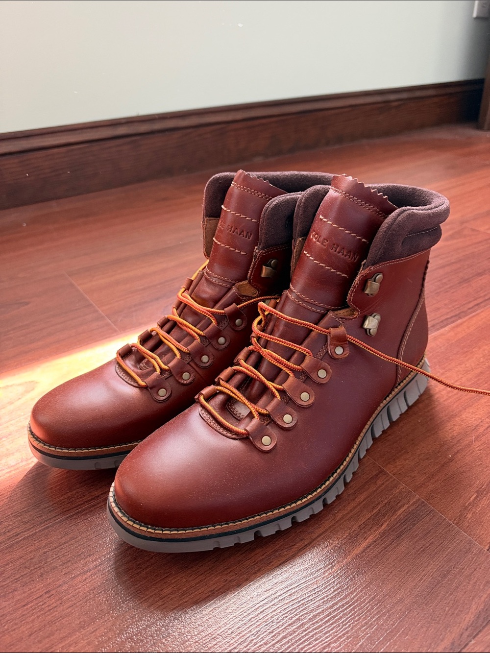 NWOT Cole Haan Brown Leather Waterproof Boots